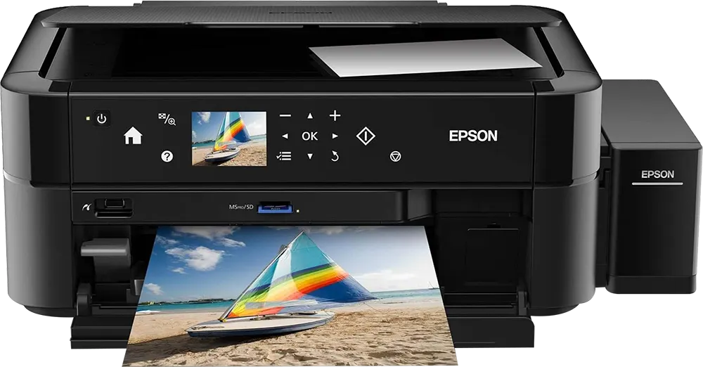 All-in-One Ink EcoTank Printer Epson, Colorful, CD Printing, Black, L850