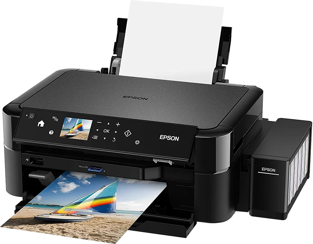 All-in-One Ink EcoTank Printer Epson, Colorful, CD Printing, Black, L850