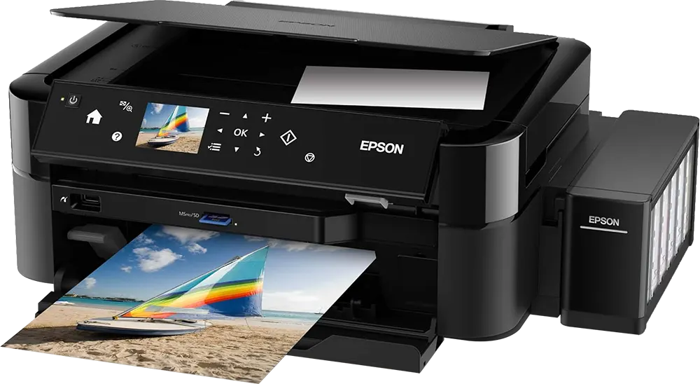 All-in-One Ink EcoTank Printer Epson, Colorful, CD Printing, Black, L850