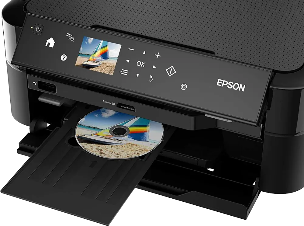 All-in-One Ink EcoTank Printer Epson, Colorful, CD Printing, Black, L850
