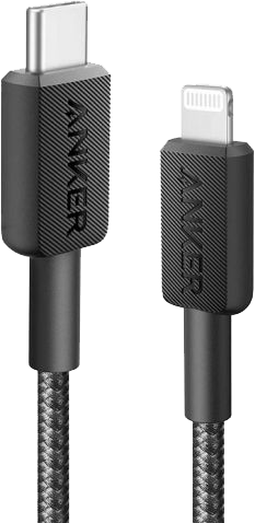 كابل شحن سريع أنكر 322 ، من Type-c الى Lightning ، أسود ، A81B5H11