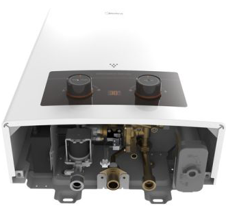 سخان مياه غاز ميديا ، 10 لتر ، غاز طبيعي، مدخنة ، شاشة ديجيتال ، أبيض ، JSD20-10DHSN ( ضمان ميراكو)