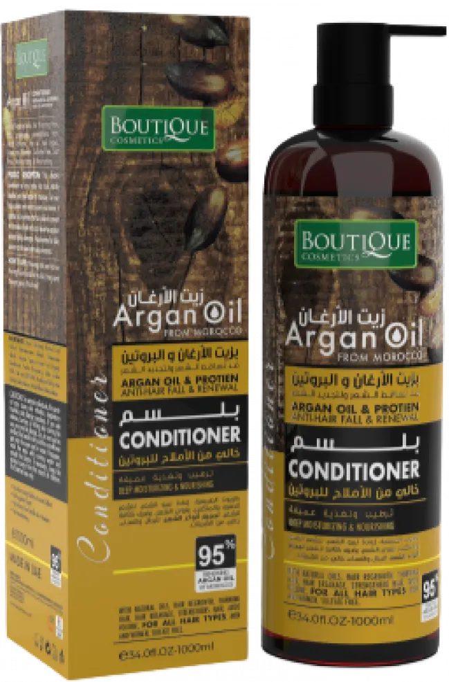 بلسم  بزيت الأرغان والبروتين ضد تساقط الشعر ولتجديد الشعر من بوتيك، 1000 مل