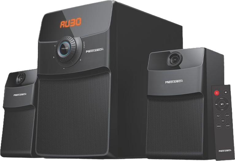 سماعات صب ميديا تك ، 60 وات ، بلوتوث ، ريموت تحكم ، أسود ، MT-610