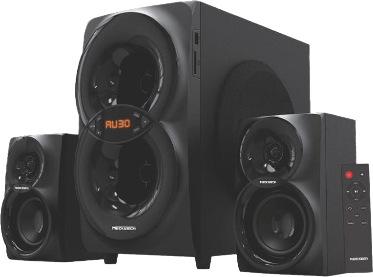 Media Tech Subwoofer, 30W, Bluetooth, Remote Control, Black, MT-838