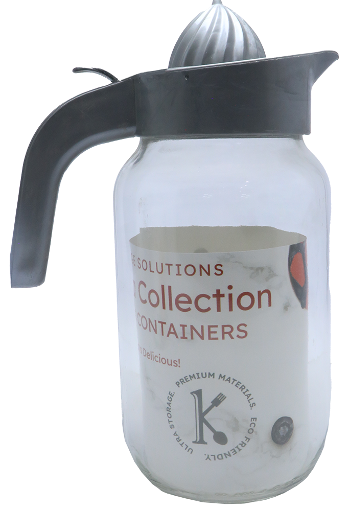 Glass Orange and Fruit Juicer Pitcher, Large Size, Multicolor