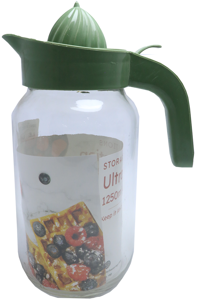 Glass Orange and Fruit Juicer Pitcher, Large Size, Multicolor