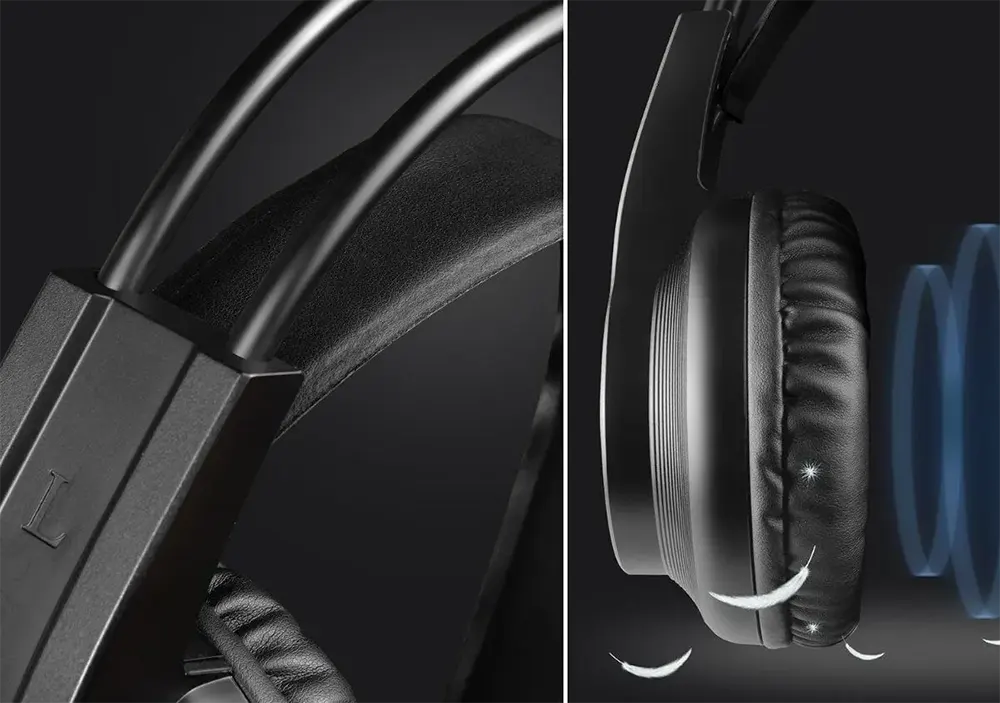 Forev Wired Gaming Headset ,Microphone , RGB Color , Black, FV-S3