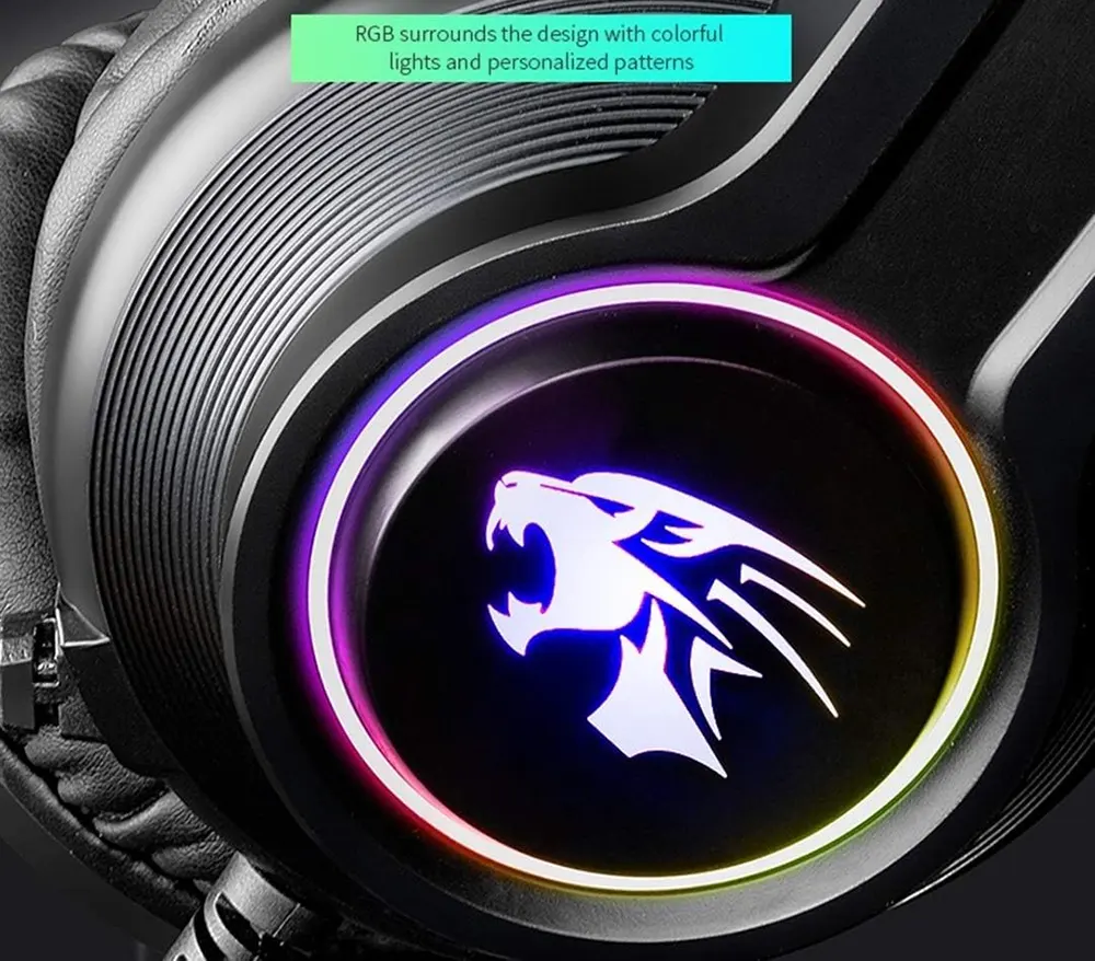 Forev Wired Gaming Headset ,Microphone , RGB Color , Black, FV-S3