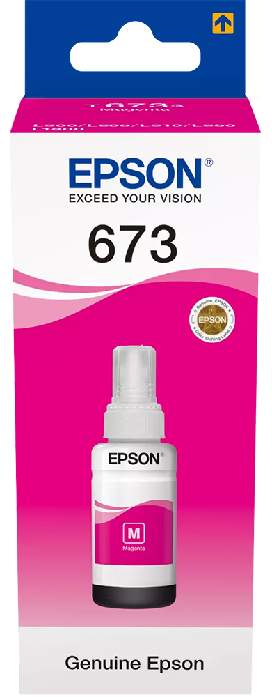 Epson Toner Cartridge, 70ml, Print 1900 10*15 cm Photos, Magenta , 673