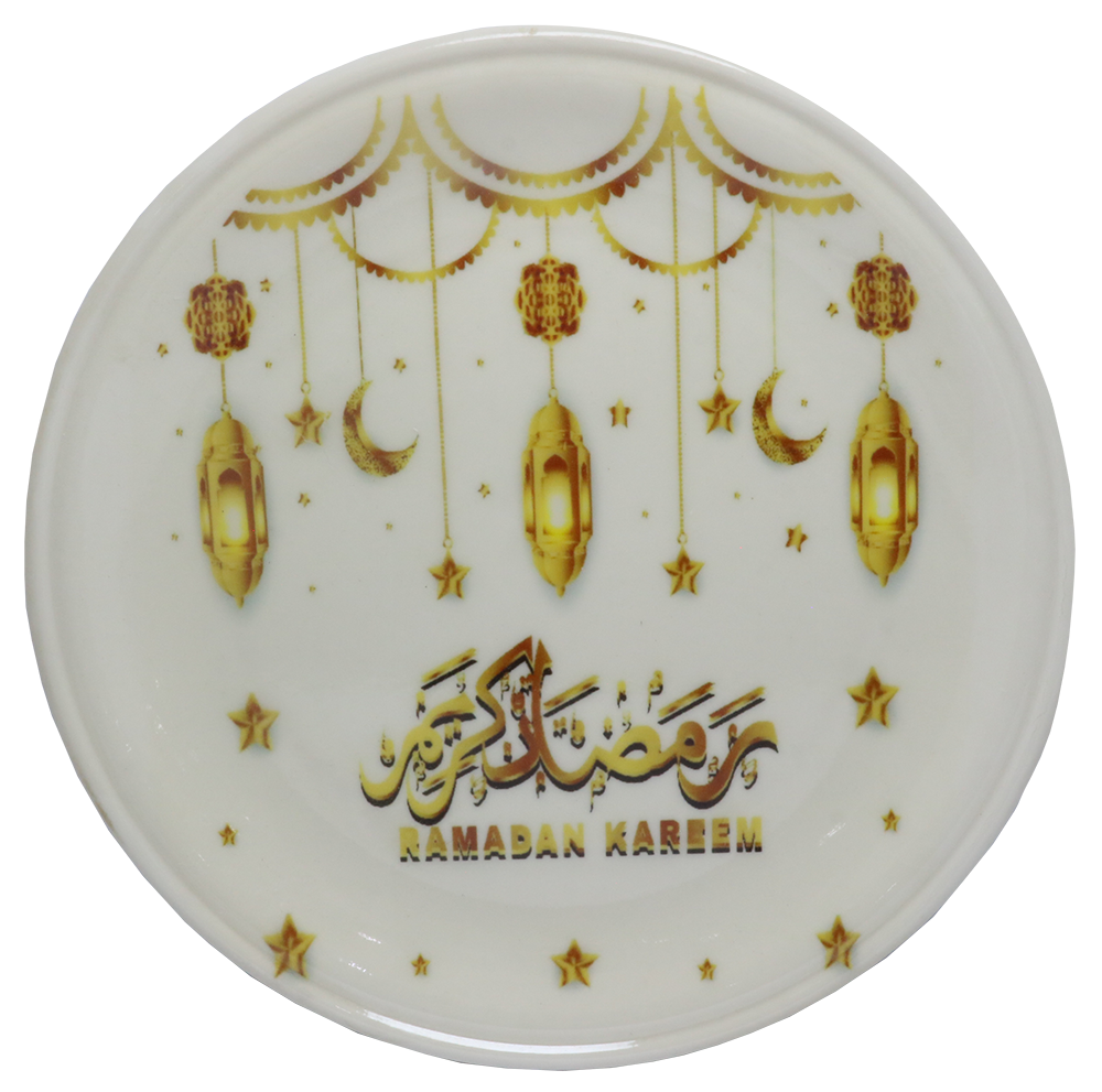 Ramadan Shapes Flat Plate, Round Flat, Size 26 cm, Different Shapes