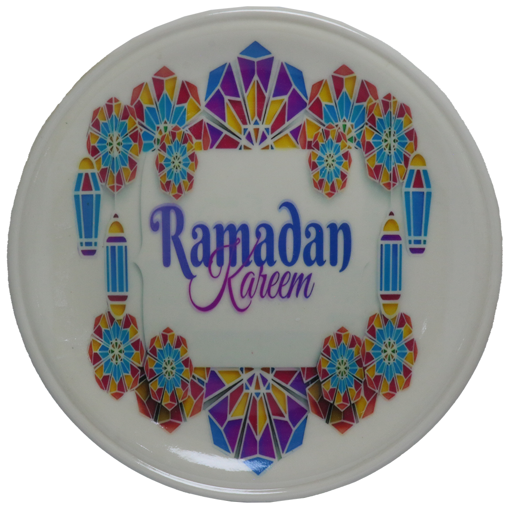 Ramadan Shapes Flat Plate, Round Flat, Size 26 cm, Different Shapes
