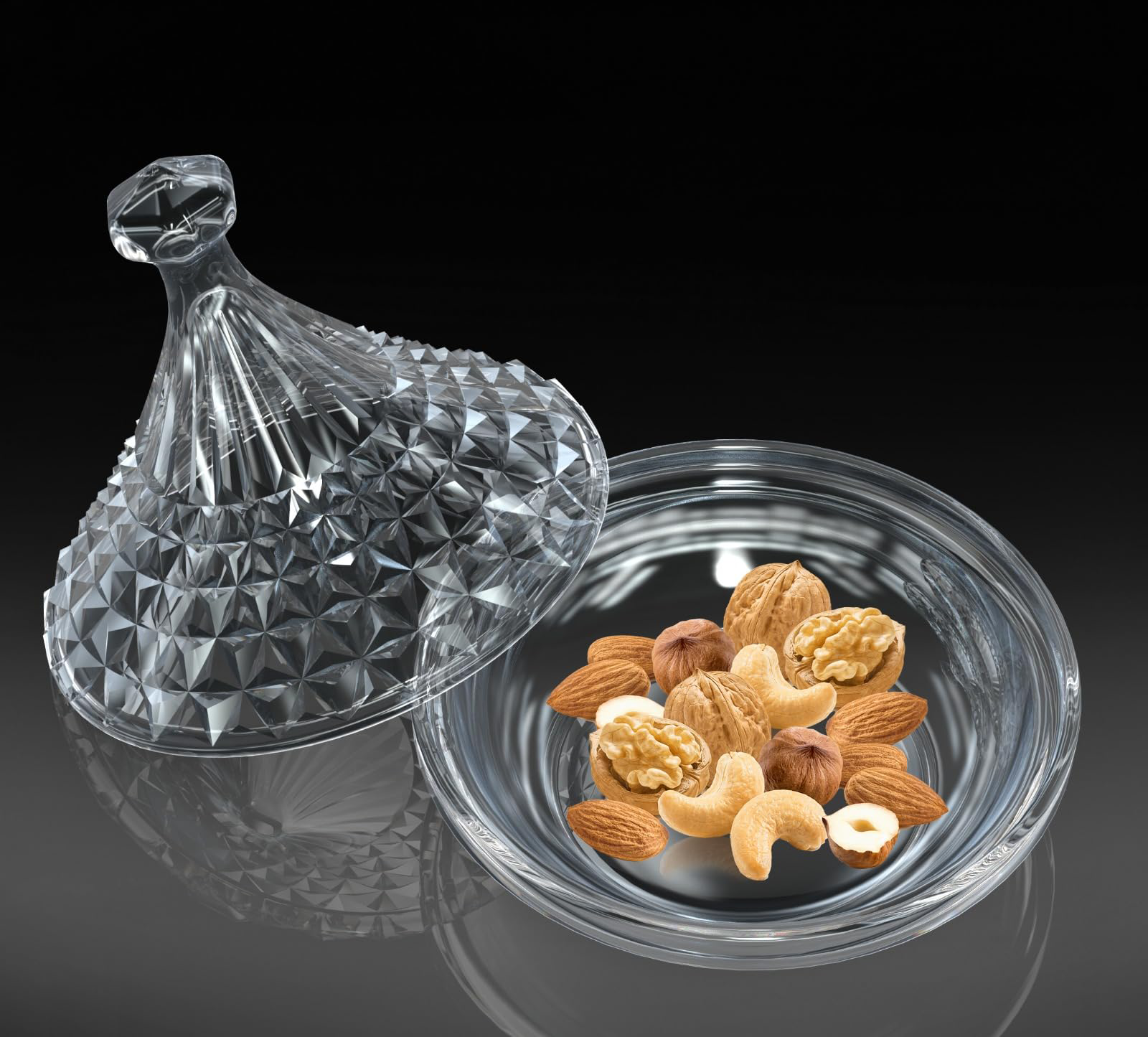 تمرية رمضان مايوركا سيتى ، مقاس صغير ، من الزجاج الشفاف