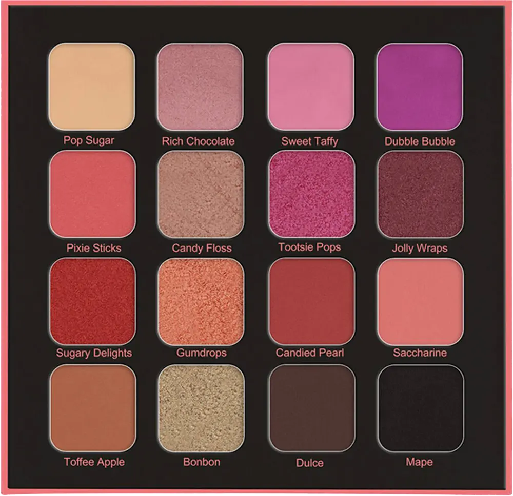 Forever52 Eyeshadow Palette, 16 Colors, Sugar Breeze