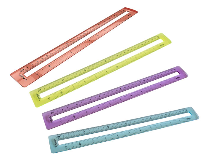 Y Plus Plastic Ruler, 30 cm, Clear Rx1305