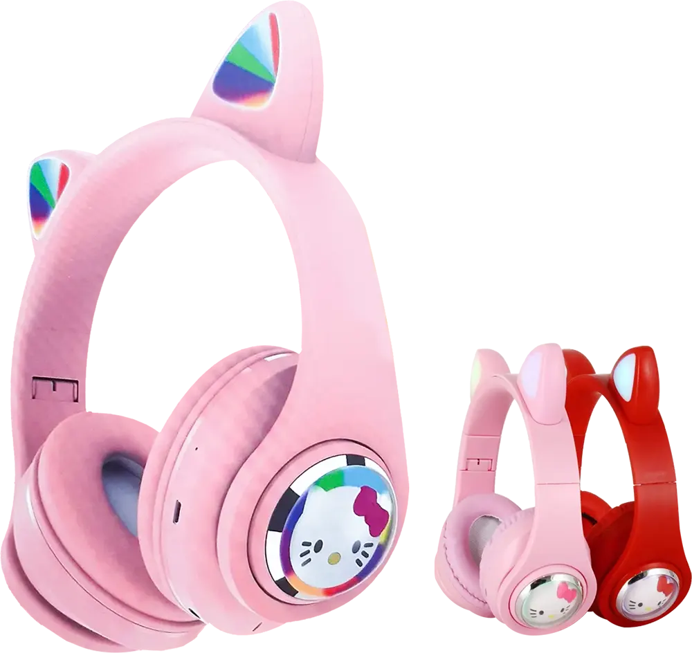 Wireless Rechargeable Headphone Hello Kitty, Bluetooth 5.3, Multi-Color, Model AH-803D