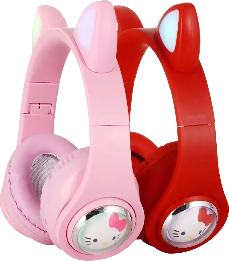 Wireless Rechargeable Headphone Hello Kitty, Bluetooth 5.3, Multi-Color, Model AH-803D