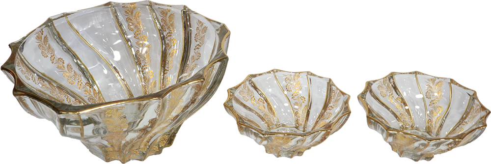 طقم خشاف نيرفانا ديكاله ، 7 قطع ، دائري ، مزخرف ذهبي