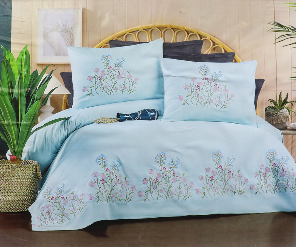 Albaeet Elrakey Bed Sheet Set , 5 Pieces , 240x240 cm , Multi-Colors , Model 22