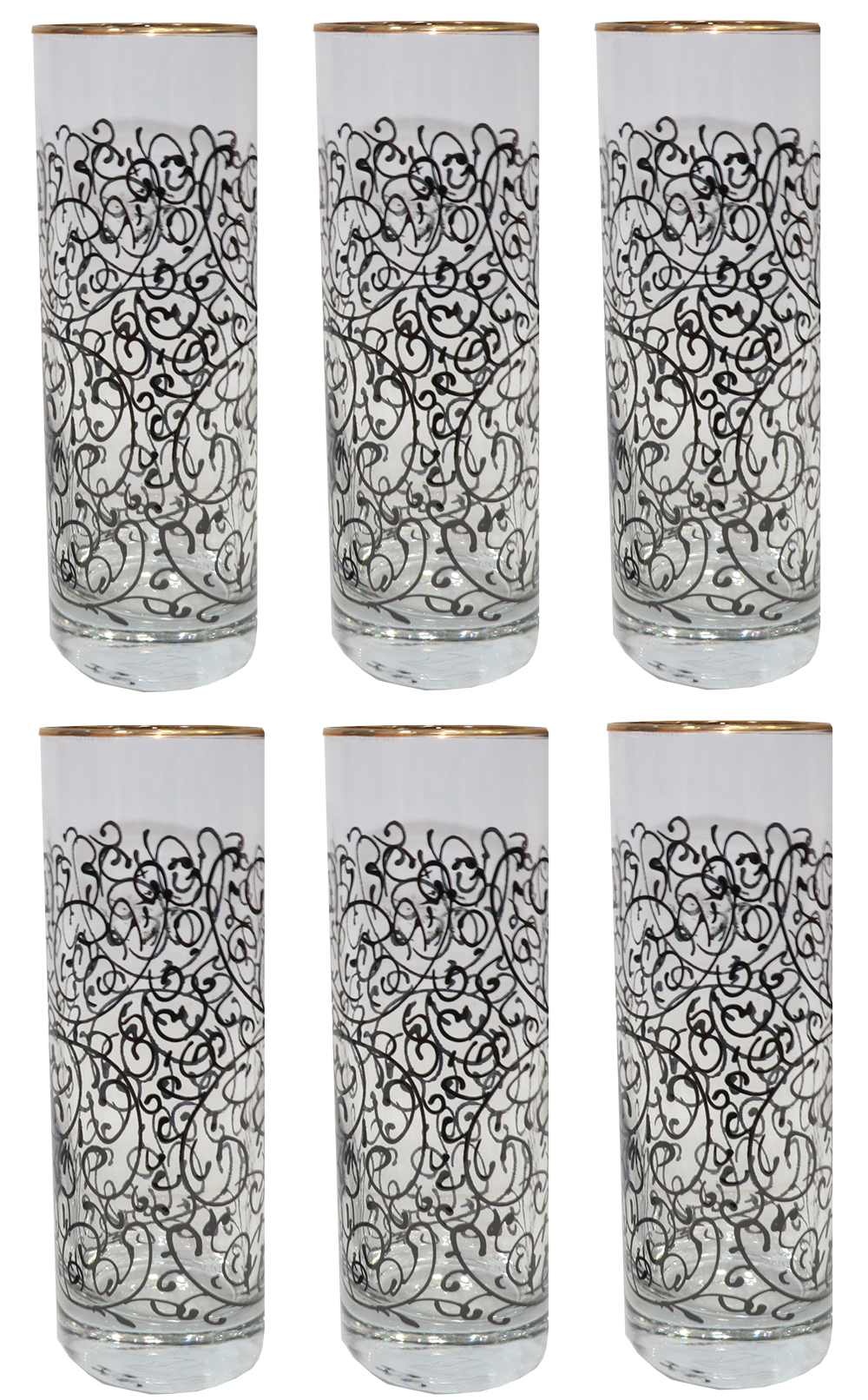 طقم شوب ماسورة الخواجة ، للمياه والعصائر ، مكون من 6 قطع ، مزخرف