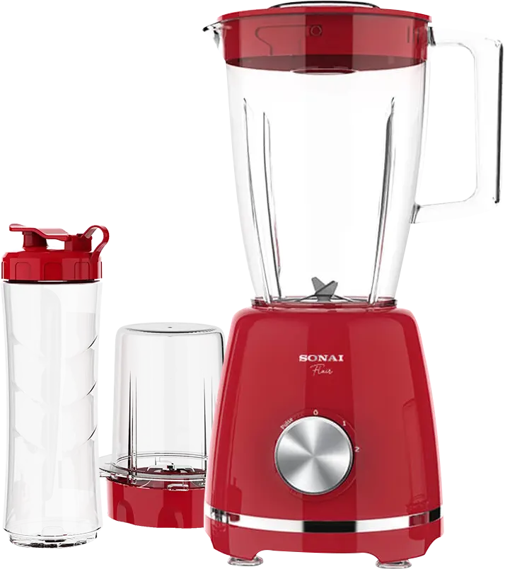 خلاط كهربائي سوناي فلير 3 *1، 500 وات، 1.5 لتر، مطحنة، أحمر ،SH.6060