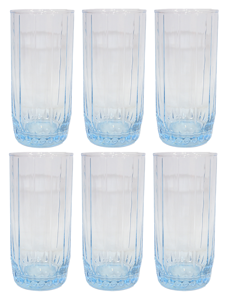 طقم شوب ليا ، للماء والعصائر ، مكون من 6 قطع ، ازرق ، موديل 420765