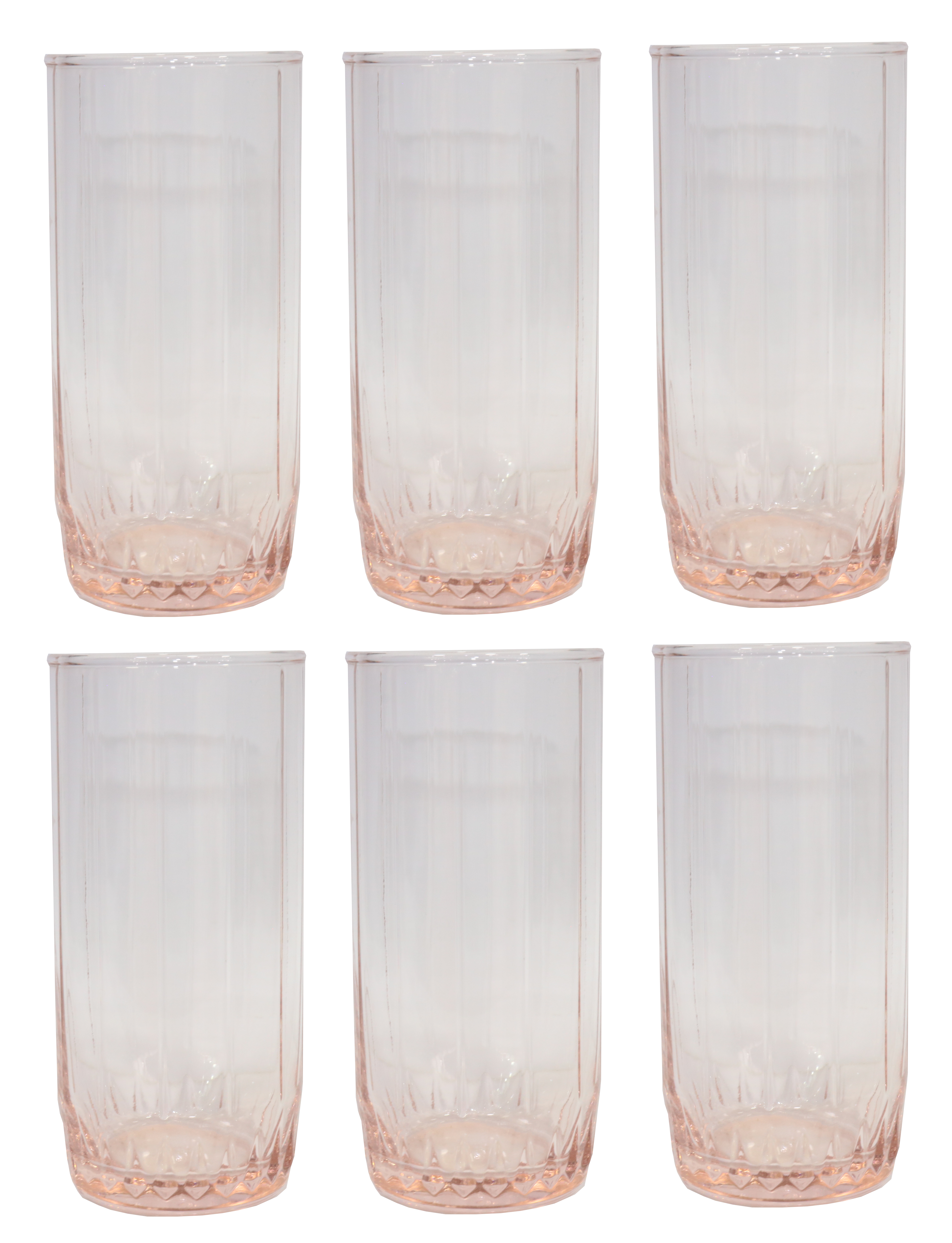 طقم شوب ليا ، للماء والعصائر ، مكون من 6 قطع ، بينك ، موديل 420765