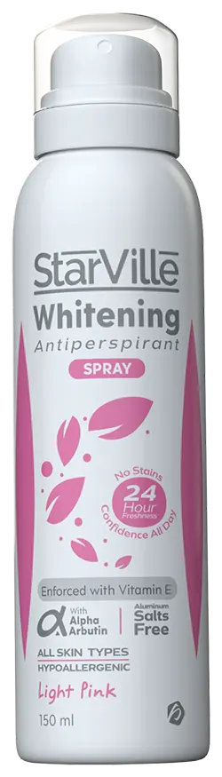 Starville Whitening Antiperspirants Spray Light Pink, 150Ml