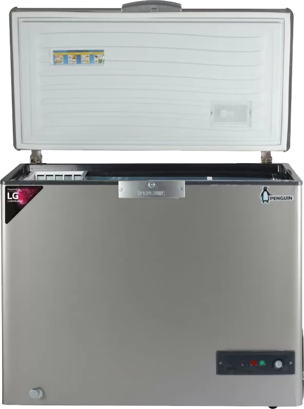 Penguin Chest Freezer, Defrost, 303L, LG Compressor, Stainless Steel Interior, Silver, ES350