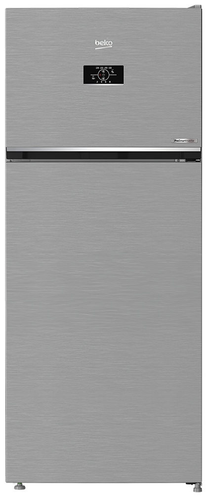 Beko No Frost Refrigerator , 367 Liters , 2 Doors , Digital Screen , Inverter , Silver , RDNE420K02DXITEG