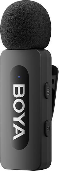 BOYA LIGHTNING Wireless Microphone for IOS Devices Noise Reduction LED Indicator Black BY-V2