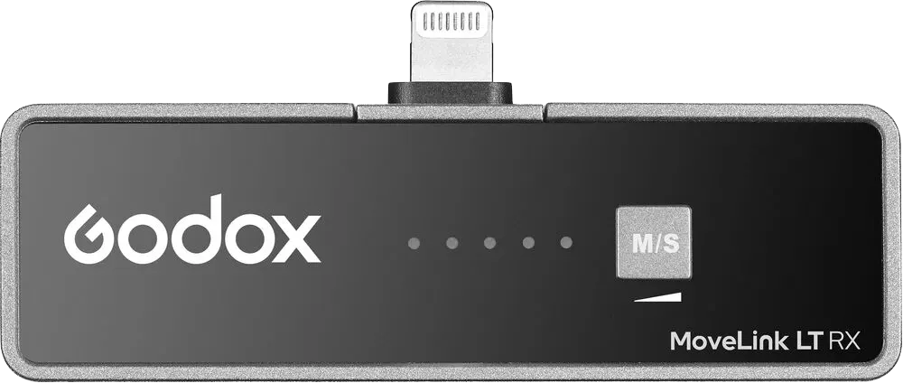 Godox MoveLink LT1 Compact Digital Wireless Microphone System, Rechargeable, 2.4 GHz, for Smartphones & Tablets , Black