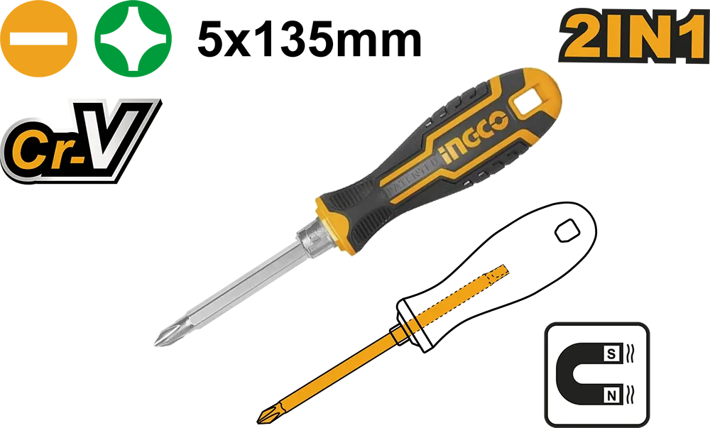 مفك قلاب 2 في واحد من انكو ، 5*135مم ، AKISD-0203