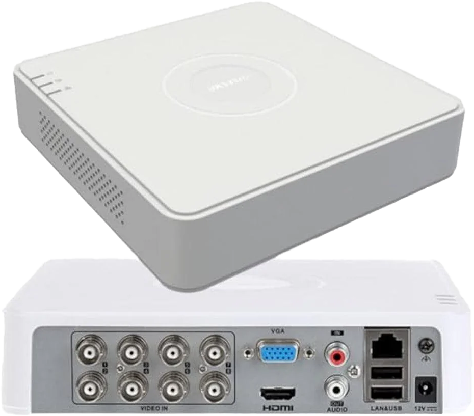 مسجل فيديو رقمي هيكفيجن ، 8 قنوات، منفذين USB، منفذ SATA، أبيض، DS-7108HQHI-M1-S(E)