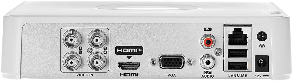 مسجل فيديو رقمي هيكفيجن ، 4 قنوات، منفذين USB، منفذ SATA، أبيض، DS-7104HQHI-M1-S(E)