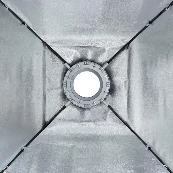 صندوق إضاءة 60*60 سم، حامل بوينز، مربع، أسود، E 60