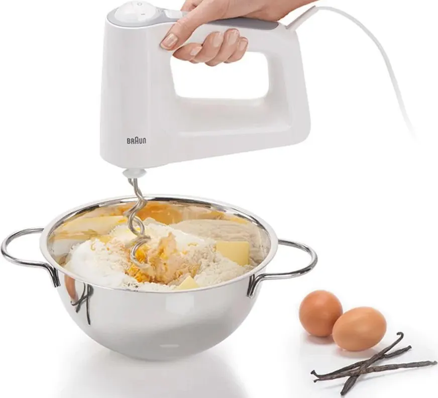 Braun egg Mixer MultiMix 3, 500 Watt, 5 Speeds, White, HM310WH, Btech Warranty