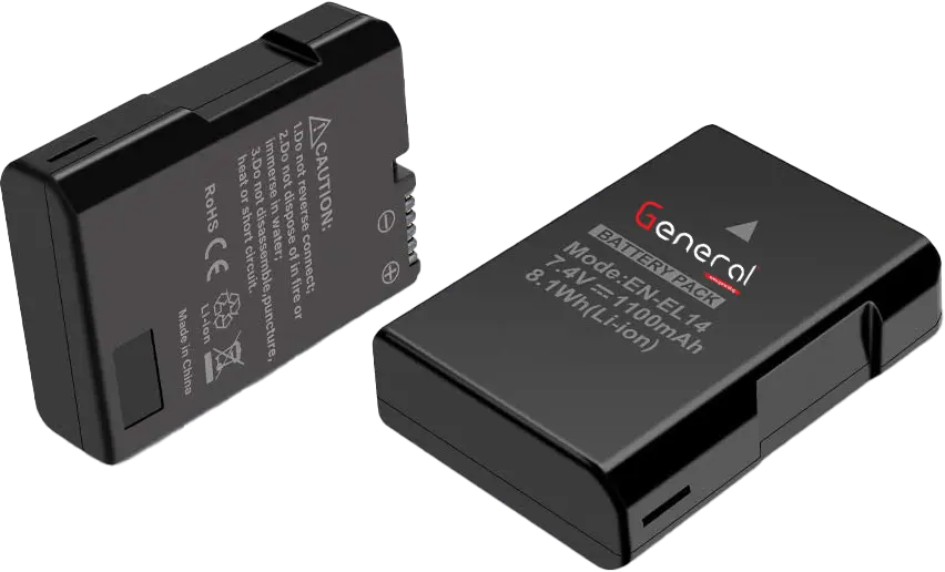 بطارية جينرال لكاميرا نيكون، 1100 مللي أمبير، أسود، EN-EL14