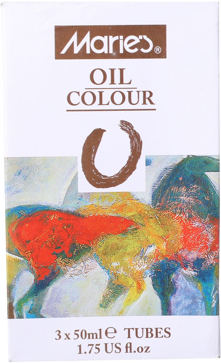 Marie's Oil Color Tubes Set, 3 Color, 50ml, Multi Color E138