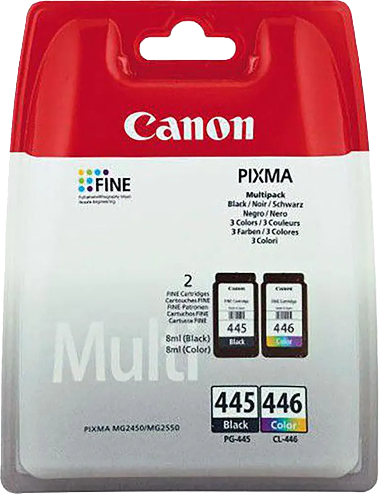 حبر كانون بيكسما، حبر أسود ملون ، PG-445 CL-446