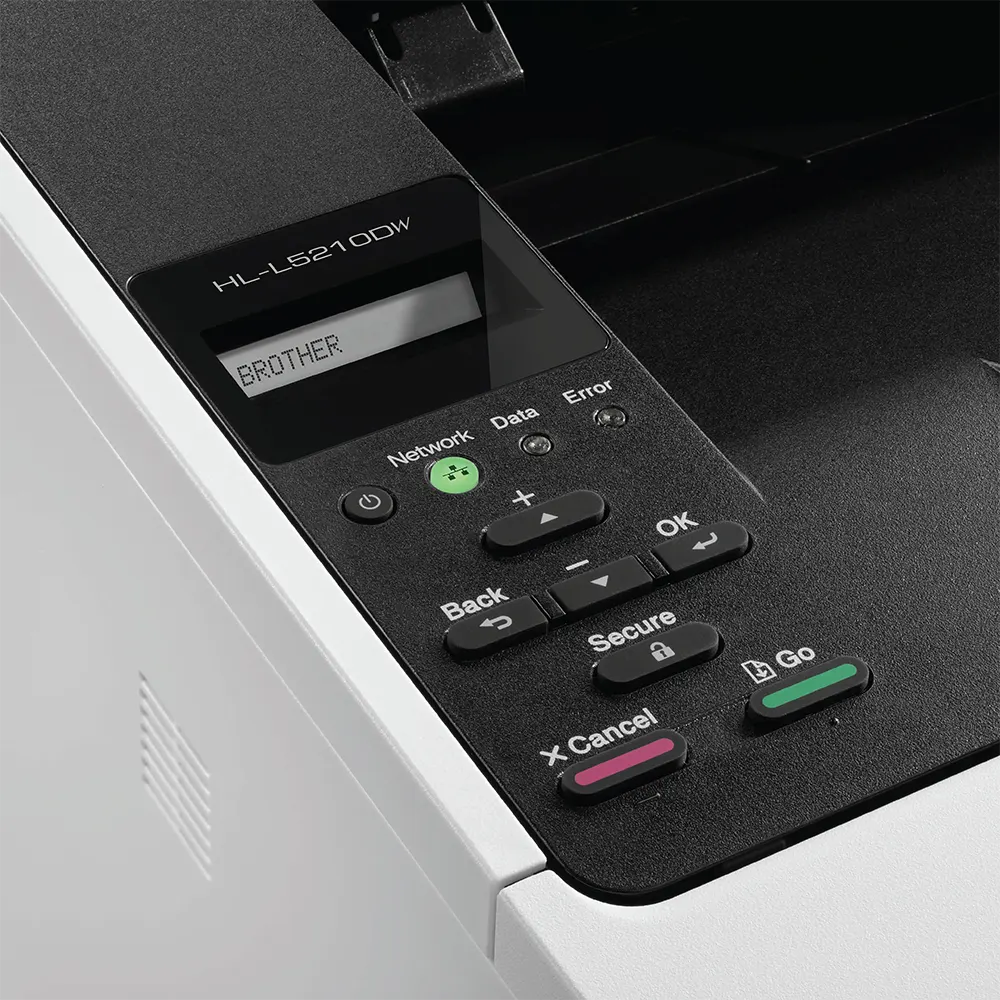 Brother LaserJet Monochrome Printer, WI-FI, High printing Speed, Black, HL-L5210DW