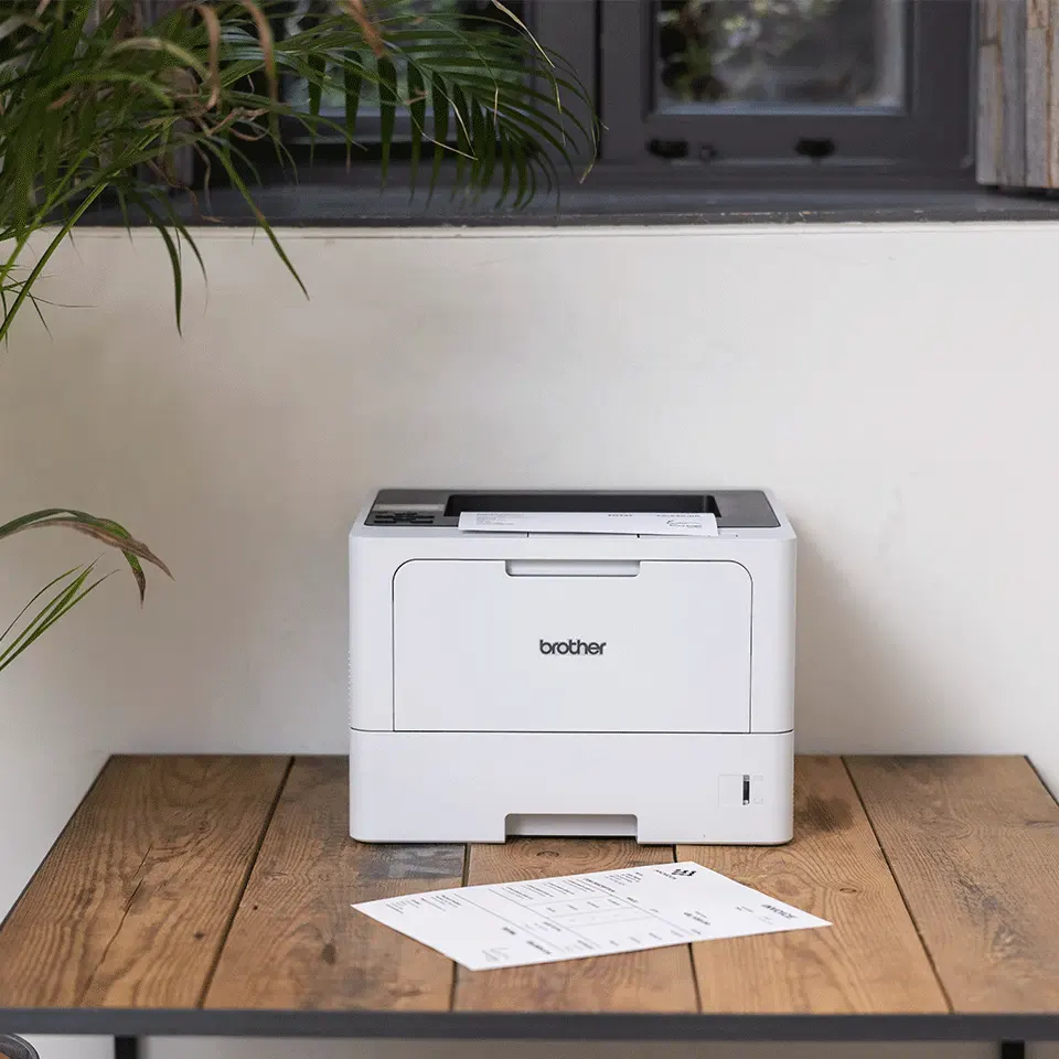 Brother LaserJet Monochrome Printer, Ethernet, High printing Speed, Black, HL-L5210 DN