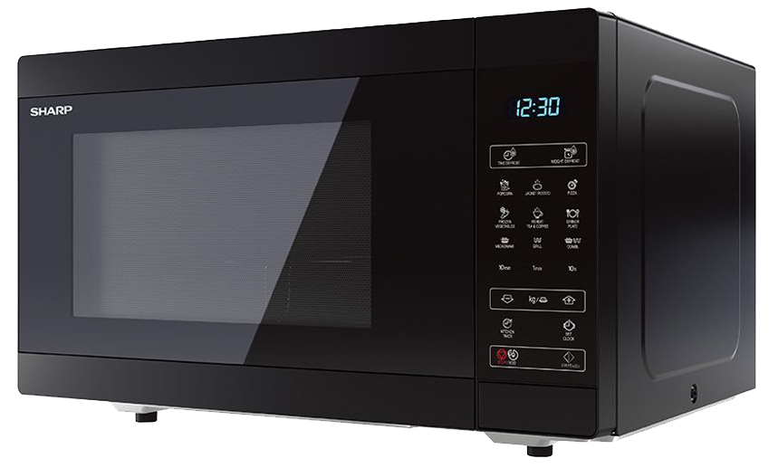 ميكروويف شارب بالشواية ، 900 وات ، 25 لتر ، شاشة ديجيتال تعمل باللمس ، اسود ،  ضمان العربي ، R-250MGR-BK2