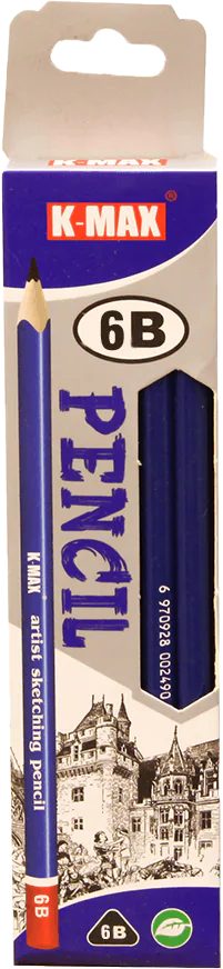 K-Max Pencil Case 6B, 12 Pieces, Without Eraser, KMS-SK6B