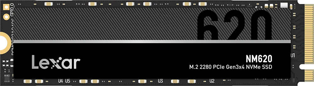 هارد ديسك داخلي ليكسار NM620 M.2 2280 NVMe SSD، سعة 512 جيجابايت، أسود، LNM620X512G