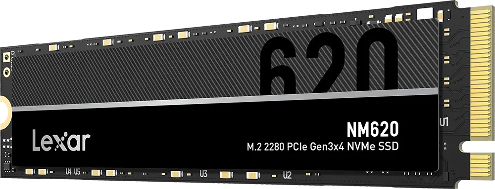 هارد ديسك داخلي ليكسار NM620 M.2 2280 NVMe SSD، سعة 256 جيجابايت، أسود، LNM620X256G