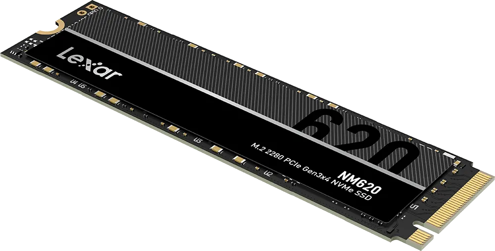 هارد ديسك داخلي ليكسار NM620 M.2 2280 NVMe SSD، سعة 256 جيجابايت، أسود، LNM620X256G