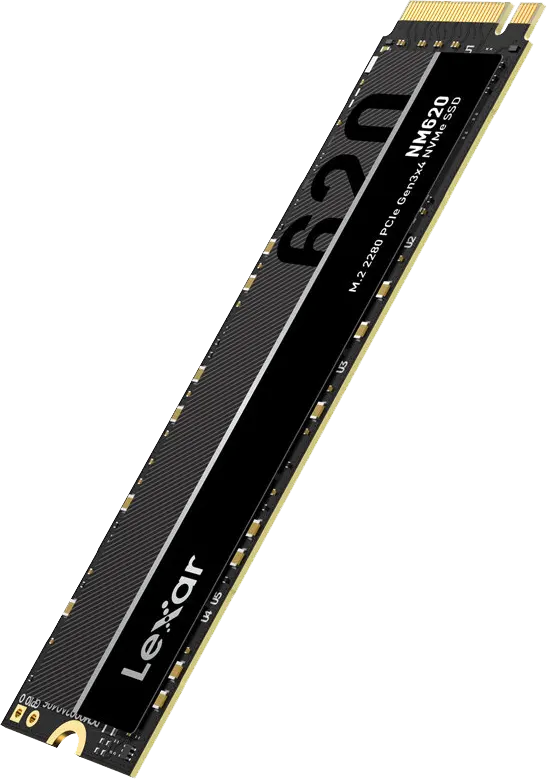 هارد ديسك داخلي ليكسار NM620 M.2 2280 NVMe SSD، سعة 256 جيجابايت، أسود، LNM620X256G