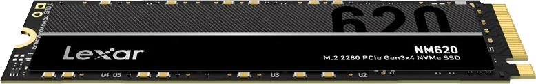هارد ديسك داخلي ليكسار NM620 M.2 2280 NVMe SSD، سعة 256 جيجابايت، أسود، LNM620X256G