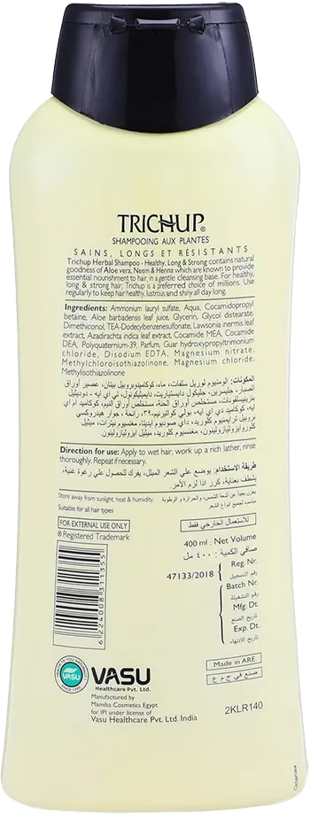 شامبو عشبي لشعر صحي وطويل وقوي من تريشوب، 400 مل